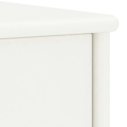 Maison Chic Table de chevet Table de Nuit Meuble de Rangement Blanc 35x30x40 cm Bois de pin massif pas cher