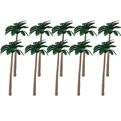 20pcs Modèle d'Arbre Cocotier en Plastique pour Paysage de Plage 12cm 1:75 pas cher