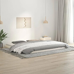 vidaXL Cadre de lit sans matelas blanc 200x200 cm bois massif de pin