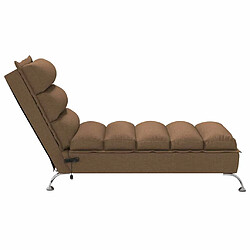 Acheter vidaXL Chaise longue de massage avec coussins marron tissu