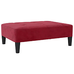 vidaXL Repose-pied Rouge bordeaux 78x56x32 cm Velours