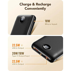 Avis SANAG Batterie Externe 20000Mah, 22.5W Charge Rapide, Batterie Portable Pd Et Qc 3.0, Power Bank Usb C Pour Iphone 14/12/11/X Samsung S22/S21 Huawei Ipad, Veste Chauffante