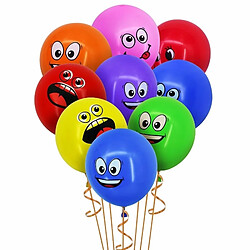 Wewoo 51 pcs mignon imprimé grands yeux smiley latex ballons décoration de fête d'anniversaire