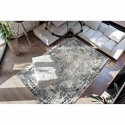 Avis Paris Prix Tapis Tissé Vintage à Motifs Faye Noir 75 x 150 cm