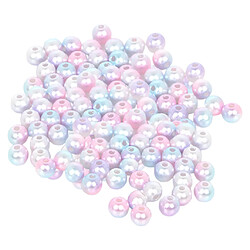 50/100/200 / 500Pc Perles En Plastique ABS Lâches 6mm Rose Violet Bleu