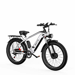 Avis Duotts F26 Vélo Électrique - Moteurs 750W*2 Batterie 840WH 50KM Autonomie - Blanc argenté