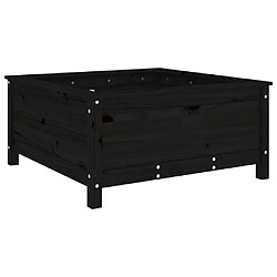 Maison Chic Jardinière,Bac à fleurs - pot de fleur noir 82,5x82,5x39 cm bois massif de pin -GKD51648