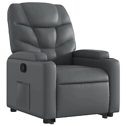 Avis vidaXL Fauteuil inclinable Gris Similicuir