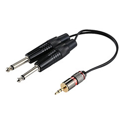 Wewoo Câble Adaptateur Audio Mono Mâle Jack 3,5 mm vers 2 x 6.35mm, Longueur Totale: environ 27cm