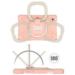 Coque en TPU + Silicone hybride avec béquille rotative à 360° or rose pour votre Samsung Galaxy Tab A7 Lite 8.7 pouces