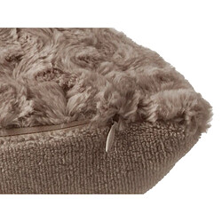 Avis Atmosphera, Createur D'Interieur Coussin déhoussable fourrure bouclée 45x45 cmCharme - taupe - Atmosphera