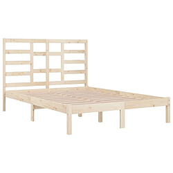 Avis vidaXL Cadre de lit sans matelas bois massif 150x200 cm