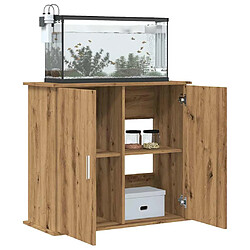 vidaXL Support d'aquarium chêne artisanal 81x36x73 cm bois ingénierie