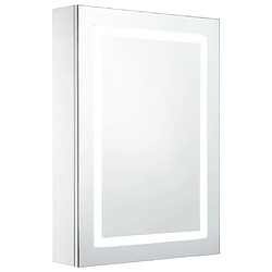 Helloshop26 Armoire de salle de bain à miroir led 50 x 13 x 70 cm blanc et argenté 02_0006562