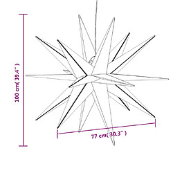 vidaXL Lumières de Noël avec LED 3 pcs pliable blanc 100 cm pas cher