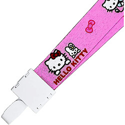 Avis Universal Hello Kitty Lonyard avec support d'identification, longes mignonnes pour badges d'identification pour femmes et homme, porte-cordon de badge pour clés, longe kawaii, lanière d'anime, lanya rose