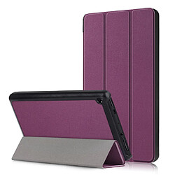 Etui en PU + TPU violet avec support tri-pliure pour votre Amazon Fire 7 (2019)