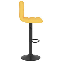 Acheter vidaXL Tabourets de bar lot de 2 jaune moutarde tissu