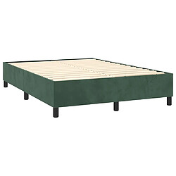 Acheter Sommier à lattes,Cadre à lattes de lit pour Adulte Vert foncé 140x190 cm Velours -MN52423