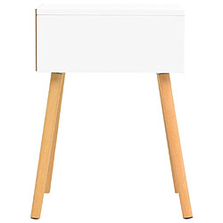 Avis vidaXL Table de chevet Blanc chêne sonoma 40x40x56cm Bois d'ingénierie