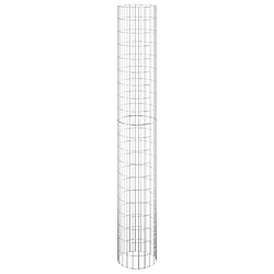 vidaXL Poteau à gabion circulaire Acier galvanisé Ø30x200 cm