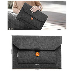 Sac de rangement pour ordinateur et tablette 14-15,6 pouces en feutre et sac de valise en cuir PU noir