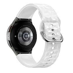 Avizar Bracelet pour Galaxy Watch 5 / 5 Pro / 4 Silicone Texturé Losange Blanc