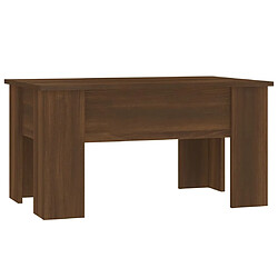 vidaXL Table basse Chêne marron 79x49x41 cm Bois d'ingénierie