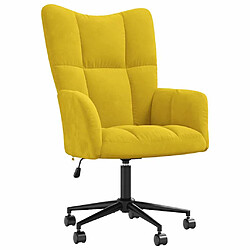 vidaXL Chaise de relaxation Jaune moutarde Velours