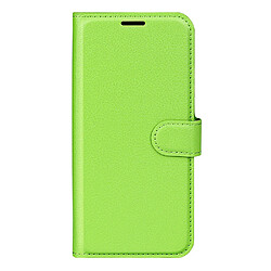 Etui en PU texture litchi, anti-rayures vert pour votre Samsung Galaxy M22