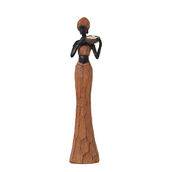 Figurine Décorative Alexandra House Living Marron Acrylique Plastique Mélamine Africaine