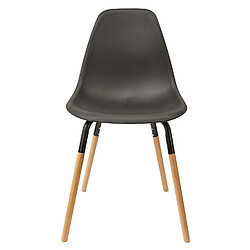 Avis Toilinux Lot de 4 Chaises scandinave Phenix en polypropylène et métal - Noir