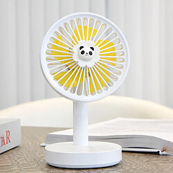 Avis Ventilateur de Bureau Rechargeable Usb Portatif Mignon de Bande Dessinée (Blanc) Diverses Couleurs