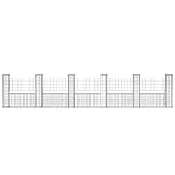 Avis vidaXL Panier de gabion en forme de U Acier galvanisé 570x20x100 cm