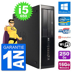 PC HP 8100 SFF Intel Core i5-650 RAM 16Go Disque Dur 250Go Windows 10 Wifi - Occasion