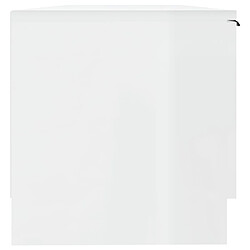 Acheter vidaXL Meuble TV Blanc brillant 102x35x36,5 cm Bois d'ingénierie