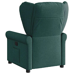 Acheter vidaXL Fauteuil inclinable Vert foncé Tissu