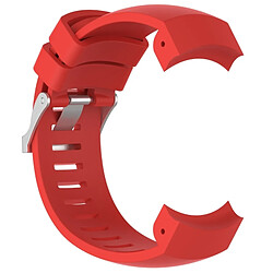 Wewoo Bracelet pour montre connectée Dragonne de remplacement en silicone SUUNTO Core ALU Noir Rouge