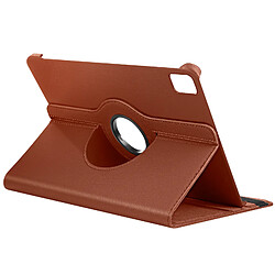 Avizar Étui Clapet pour iPad Pro 11 2024 Folio Rotatif 360 Support Stand Marron Clair