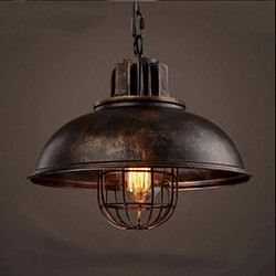 Stoex Suspension Lustre Abat-jour en Métal Loft Style Lampe Chandelier Industriel Vintage Pendentif Lumière E27, Rouille