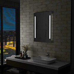 Maison Chic Miroir mural à LED, Miroir murale de salle de Bain 60x80 cm -MN92298