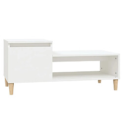 vidaXL Table basse Blanc 100x50x45 cm Bois d'ingénierie