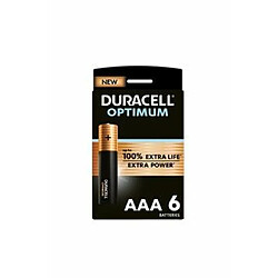 Pack de 6 piles AAA Duracell Optimum, 1,5 V LR03