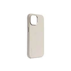 Decoded Coque pour Apple iPhone 15 MagSafe en Cuir Pleine Fleur Ultra-Résistant Beige