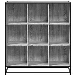 Avis vidaXL Bibliothèque sonoma gris 97,5x33x107,5 cm bois ingénierie métal