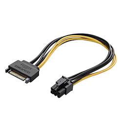 Wewoo Câble 20 cm SATA 15 broches à 6 PCI Express Graphics carte vidéo d'alimentation