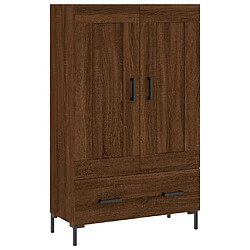 vidaXL Buffet haut chêne marron 69,5x31x115 cm bois d'ingénierie