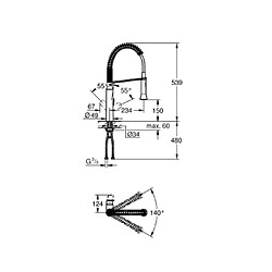 Grohe - Mitigeur monocommande évier Supersteel K7