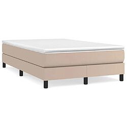 vidaXL Cadre de lit sans matelas cappuccino 120x200 cm similicuir