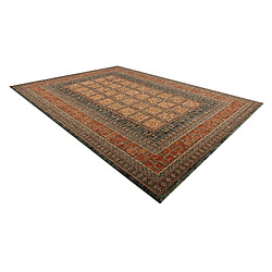 Avis RUGSX Tapis en laine KASHQAI 4349 500 oriental, cadre bordeaux 67x130 cm